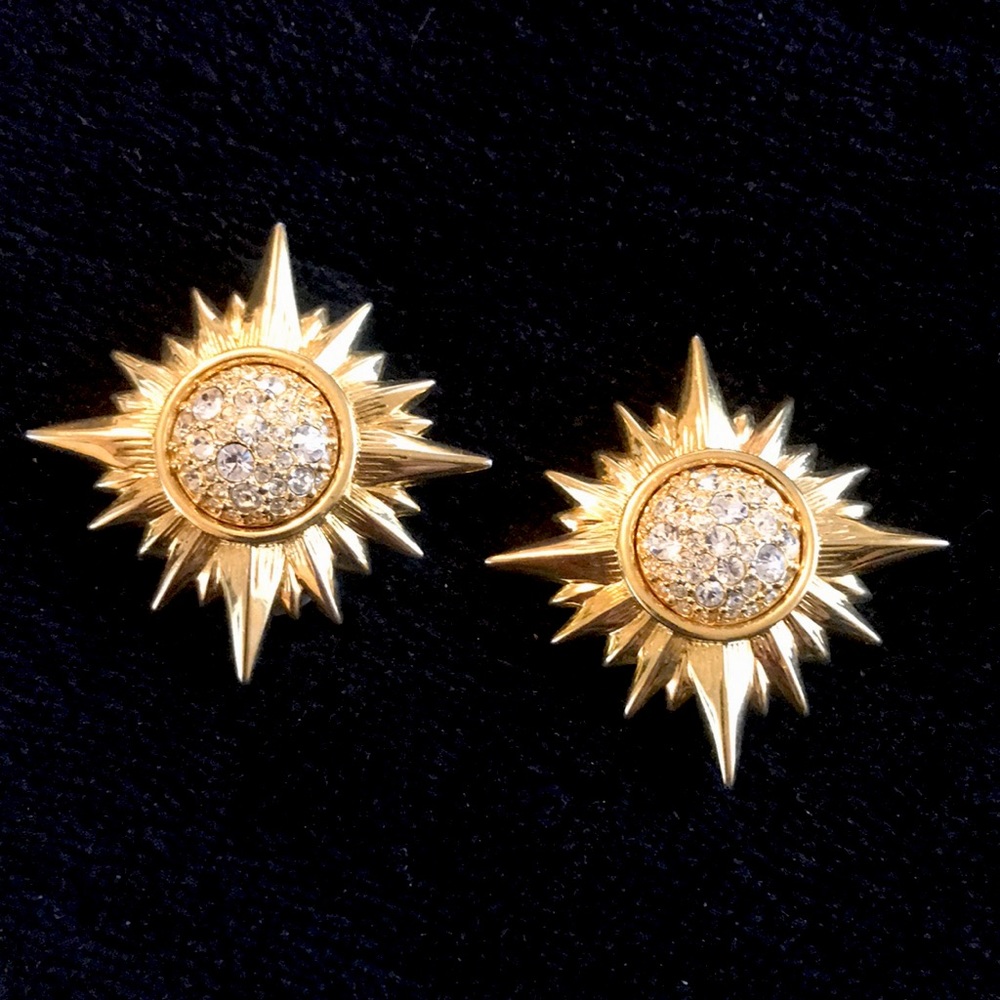 Swarovski “Northern Star” vintage clip-ons!
